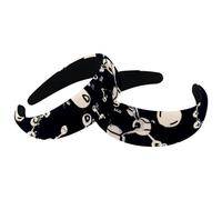 Set di 2 fasce larghe in velluto da donna, accessori per capelli con equazione chimica, accessori neri, fasce imbottite per capelli di bellezza, fasce per capelli spesse per ragazze