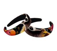 Set di 2 fasce larghe in velluto da donna, accessori per capelli con girasoli e procioni, fasce imbottite per capelli di bellezza, fasce per capelli spesse per ragazze