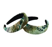 Set di 2 fasce larghe in velluto da donna, accessori per pittura a tartaruga marina vintage, fasce imbottite per capelli di bellezza fasce per capelli spesse per ragazze