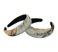 Set di 2 fasce larghe in velluto da donna, accessori vintage per paesaggi marini marini, fasce imbottite per capelli di bellezza fasce per capelli spesse per ragazze