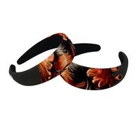 Set di 2 fasce larghe in velluto da donna, con cuore umano e fiori, accessori imbottiti per capelli di bellezza, fasce per capelli spesse per ragazze