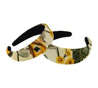 Set di 2 fasce larghe in velluto da donna, con grazioso cervo e girasoli, accessori imbottiti, fasce per capelli di bellezza per ragazze, fasce spesse per capelli