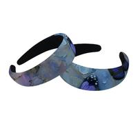 Set di 2 fasce larghe in velluto da donna, con margherite viola e farfalle, accessori per capelli imbottiti, fasce per capelli di bellezza per ragazze