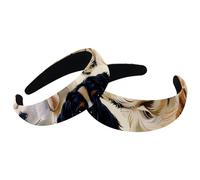 Set di 2 fasce larghe in velluto da donna, con motivo a cuccioli, accessori imbottiti, fasce per capelli di bellezza per ragazze spesse