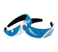 Set di 2 fasce larghe in velluto da donna, con motivo a delfini blu, accessori per capelli imbottiti, fasce per capelli di bellezza per ragazze spesse