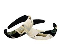 Set di 2 fasce larghe in velluto da donna, con motivo a fiori di magnolia bianca, accessori imbottiti, fasce per capelli di bellezza per ragazze spesse