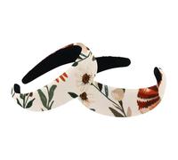 Set di 2 fasce larghe in velluto da donna, con motivo a fiori di panda, margherite, accessori imbottiti, fasce per capelli di bellezza per ragazze spesse