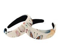 Set di 2 fasce larghe in velluto da donna, con motivo a funghi e farfalle, fasce imbottite per capelli di bellezza, fasce per capelli spesse per ragazze