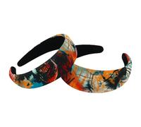 Set di 2 fasce larghe in velluto da donna, con motivo a ragni e teschio, accessori imbottiti, fasce per capelli di bellezza per ragazze spesse