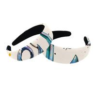 Set di 2 fasce larghe in velluto da donna, con motivo di ancora, girasoli, accessori imbottiti, fasce per capelli di bellezza per ragazze