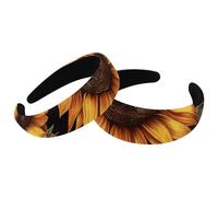 Set di 2 fasce larghe in velluto da donna, con motivo girasoli e ape, accessori imbottiti, fasce per capelli di bellezza per ragazze