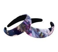 Set di 2 fasce larghe in velluto da donna, con motivo unicorno e farfalle, accessori imbottiti, fasce per capelli di bellezza per ragazze