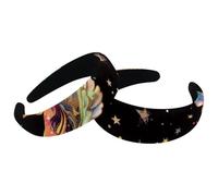 Set di 2 fasce larghe in velluto da donna, con motivo unicorno e farfalle, accessori imbottiti, fasce per capelli di bellezza per ragazze