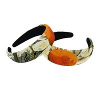 Set di 2 fasce larghe in velluto da donna, con note musicali e margherite, accessori imbottiti, fasce per capelli di bellezza per ragazze