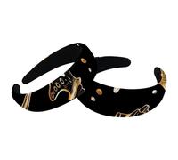 Set di 2 fasce larghe in velluto da donna, con stella marina dorata, sagoma di conchiglia, accessori imbottiti, fasce per capelli di bellezza per ragazze