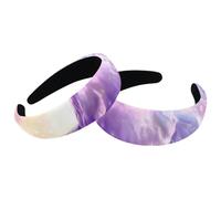 Set di 2 fasce larghe in velluto da donna, con stelle scintillanti e unicorno, accessori per capelli imbottiti, fasce per capelli di bellezza per ragazze