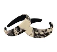Set di 2 fasce larghe in velluto da donna, con teschi e dollari, accessori imbottiti, fasce per capelli di bellezza per ragazze, fasce spesse per capelli