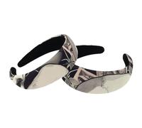Set di 2 fasce larghe in velluto da donna, con teschi vintage e accessori con motivo dollaro, fasce imbottite per capelli di bellezza, fasce per capelli spesse per ragazze