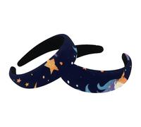 Set di 2 fasce larghe in velluto da donna, con unicorno, stelle, accessori per capelli, imbottite, di bellezza, fasce per capelli spesse per ragazze
