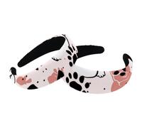 Set di 2 fasce larghe in velluto da donna, con zampa di cane, bulldog, accessori con motivo carino, fasce imbottite per capelli di bellezza, fasce per capelli spesse per ragazze