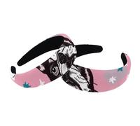 Set di 2 fasce larghe in velluto da donna, motivo Boston Terrier, accessori con motivo unicorno, fasce imbottite per capelli di bellezza, fasce per capelli spesse per ragazze
