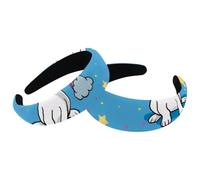 Set di 2 fasce larghe in velluto da donna, motivo Boston Terrier, con motivo a stelle, fasce imbottite per capelli di bellezza, fasce per capelli spesse per ragazze