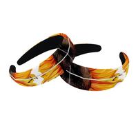 Set di 2 fasce larghe in velluto da donna, motivo geometrico, girasoli, accessori imbottiti, fasce per capelli di bellezza per ragazze
