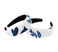 Set di 2 fasce larghe in velluto da donna, motivo pinguino, accessori imbottiti per capelli, per ragazze