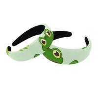Set di 2 fasce larghe in velluto da donna, motivo rane dei cartoni animati, accessori per capelli imbottiti, fasce per capelli di bellezza per ragazze spesse