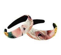 Set di 2 fasce larghe in velluto da donna, rosa maiale girasoli, accessori per capelli imbottiti, fasce per capelli di bellezza per ragazze spesse