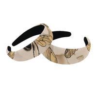 Set di 2 fasce larghe in velluto da donna, stile vintage, con api, note musicali, accessori imbottiti, fasce per capelli di bellezza per ragazze