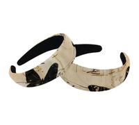 Set di 2 fasce larghe in velluto da donna, stile vintage, con farfalle e note musicali, accessori imbottiti, fasce per capelli di bellezza per ragazze