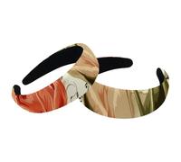 Set di 2 fasce larghe in velluto da donna, vintage, con note musicali e tulipani, accessori imbottiti, fasce per capelli di bellezza per ragazze, fasce spesse per capelli