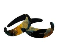 Set di 2 fasce larghe in velluto per donne, accessori artistici con squalo nella galassia, fasce imbottite per capelli di bellezza, fasce per capelli spesse per ragazze