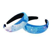 Set di 2 fasce larghe in velluto per donne, accessori per capelli con delfini del mondo sottomarino, fasce imbottite per capelli di bellezza, fasce per capelli spesse per ragazze