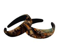 Set di 2 fasce larghe in velluto per donne, accessori per pittura a polpo oceano, fasce imbottite per capelli di bellezza per ragazze fasce per capelli spesse