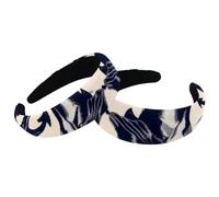 Set di 2 fasce larghe in velluto per donne, bulldog francese, motivi di ancora, accessori imbottiti, fasce per capelli di bellezza per ragazze spesse