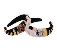 Set di 2 fasce larghe in velluto per donne, cani e cuccioli, accessori per la testa, imbottite, fasce per capelli di bellezza per ragazze