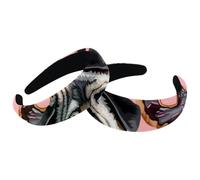 Set di 2 fasce larghe in velluto per donne, carlino che mangiano ciambelle, accessori per la testa, fasce imbottite per capelli di bellezza, fasce per capelli spesse per ragazze