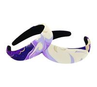 Set di 2 fasce larghe in velluto per donne, fantasia, unicorno, stelle, accessori imbottiti, fasce per capelli di bellezza per ragazze, fasce spesse per capelli