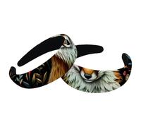 Set di 2 fasce larghe in velluto per donne, foresta volpe, farfalle, fiori, accessori imbottiti, fasce per capelli di bellezza per ragazze