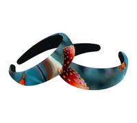 Set di 2 fasce larghe in velluto per donne, funghi e farfalle, accessori per la foresta, fasce imbottite per capelli di bellezza, fasce per capelli spesse per ragazze