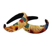 Set di 2 fasce larghe in velluto per donne, gallo, girasoli, tramonto, accessori imbottiti, fasce per capelli di bellezza per ragazze, fasce spesse per capelli
