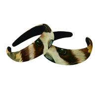 Set di 2 fasce larghe in velluto per donne, girasoli rossi con motivo panda, accessori imbottiti, fasce per capelli di bellezza per ragazze, fasce spesse per capelli