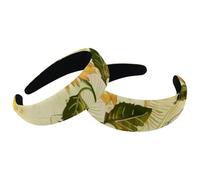 Set di 2 fasce larghe in velluto per donne, girasoli vintage e note musicali, accessori per capelli imbottiti, fasce per capelli di bellezza per ragazze spesse