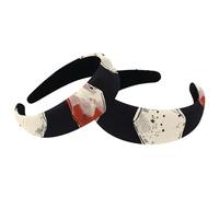 Set di 2 fasce larghe in velluto per donne, modelli di calcio, accessori imbottiti, fasce per capelli di bellezza per ragazze, fasce per capelli spesse