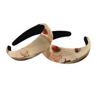 Set di 2 fasce larghe in velluto per donne, piccole margherite, accessori per coccinelle, fasce imbottite per capelli di bellezza, fasce per capelli spesse per ragazze