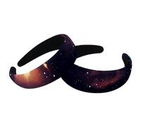 Set di 2 fasce larghe in velluto per donne, Space Universe Cosmic Stars, accessori imbottiti, fasce per capelli di bellezza per ragazze, fasce spesse per capelli