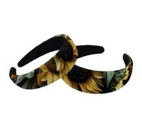 Set di 2 fasce larghe in velluto per donne, tartaruga, girasoli, bouquet, accessori imbottiti, fasce per capelli di bellezza per ragazze, fasce spesse per capelli