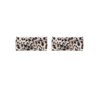 Set di 2 fasce per capelli all'uncinetto con motivo floreale, per sport, tie-dye, antiscivolo, accessori per lo styling dei capelli, per lo sport, yoga, stampa leopardata 1